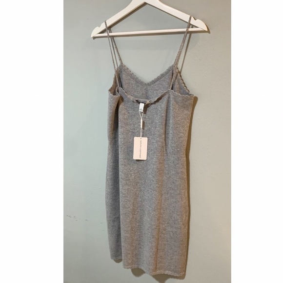 Autumn Cashmere Slip Dress in Grey. - Picture 2 of 6